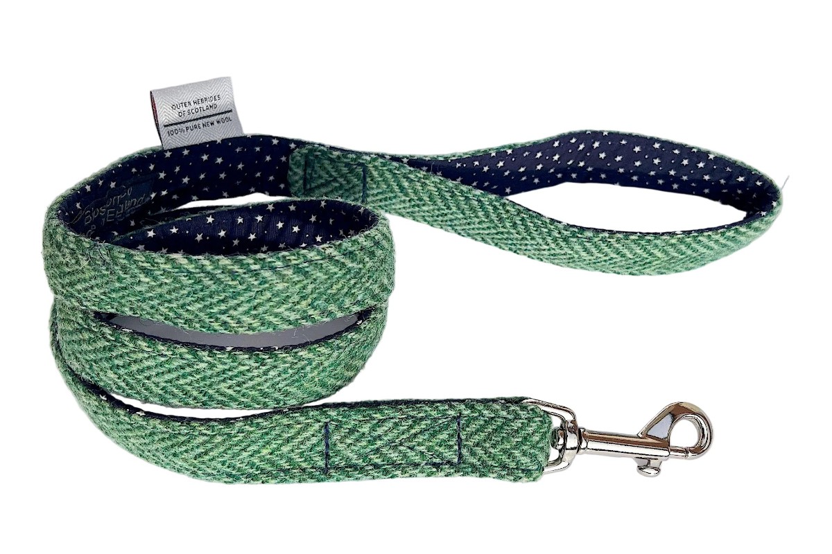 Scotasay Green Herringbone Dog Lead — BlossomCo — Petalby
