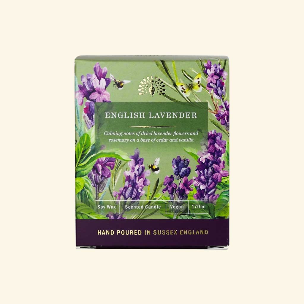 Heritage English Lavender Scented Candle, 170ml — The English Soap Company — Petalby