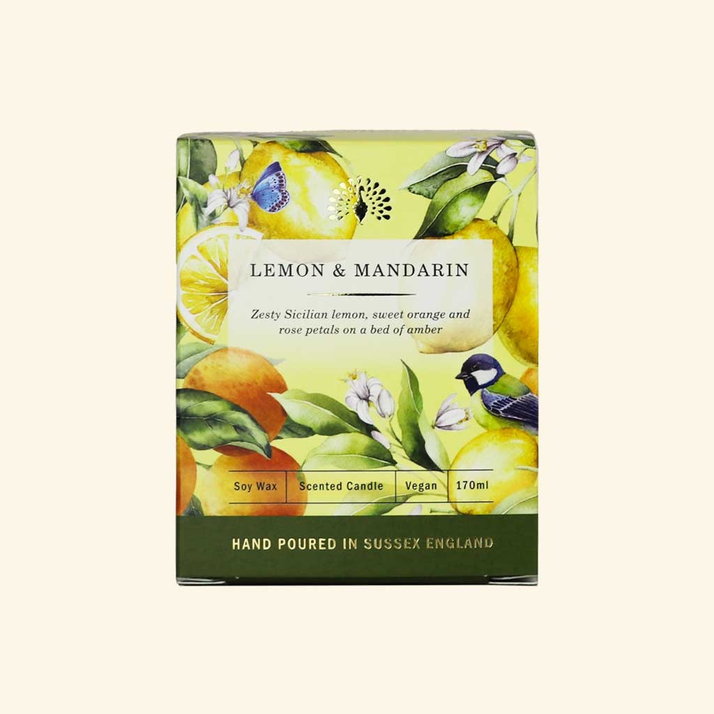 Heritage Lemon and Mandarin Scented Candle, 170ml — The English Soap Company — Petalby