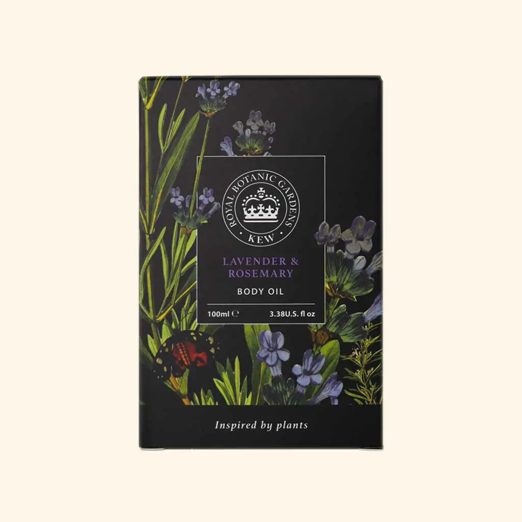 Kew Gardens Lavender and Rosemary Body Oil, 100ml — The English Soap Company — Petalby