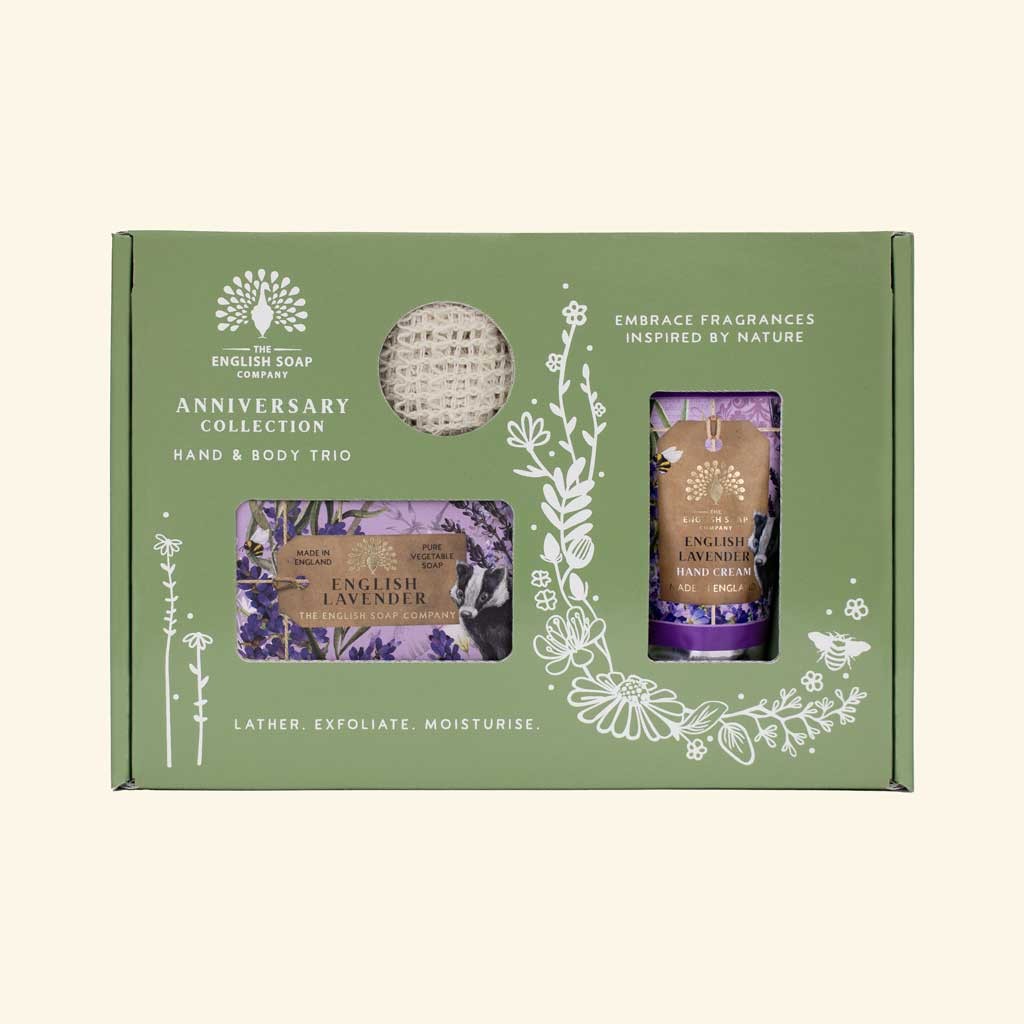 Anniversary English Lavender Hand and Body Trio — The English Soap Company — Petalby