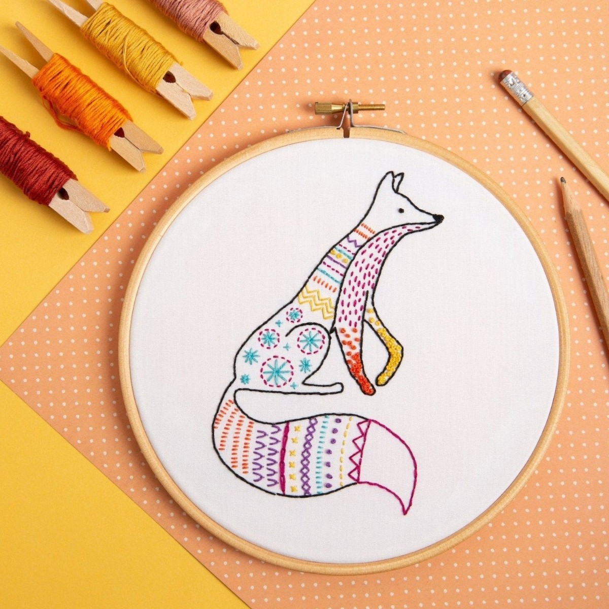 Fox Embroidery Kit — Hawthorn Handmade — Petalby