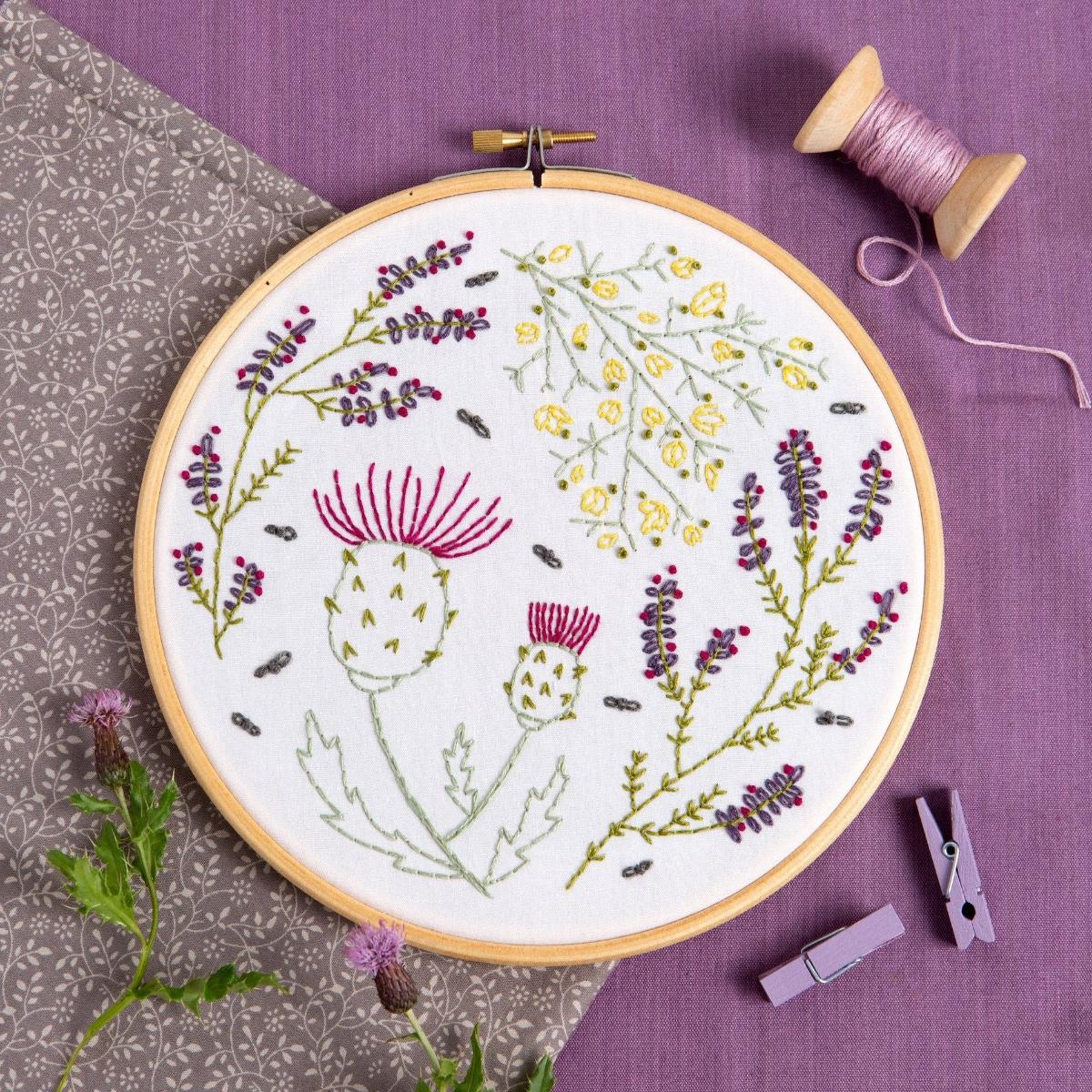 Highland Heathers Embroidery Kit — Hawthorn Handmade — Petalby