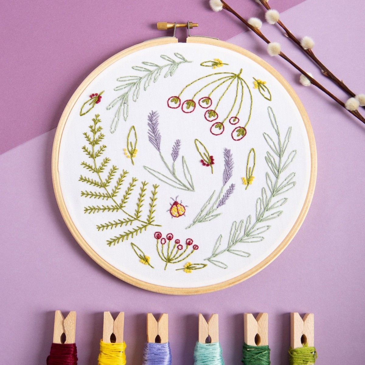 Wildwood Botanical Embroidery Kit — Hawthorn Handmade — Petalby