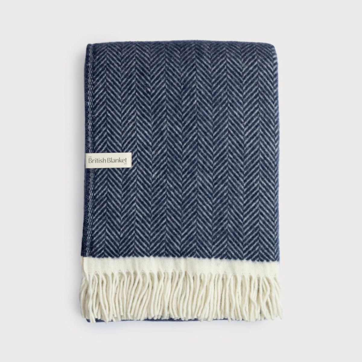 Clifton Herringbone Wool Blanket, Brunel — The British Blanket Company — Petalby