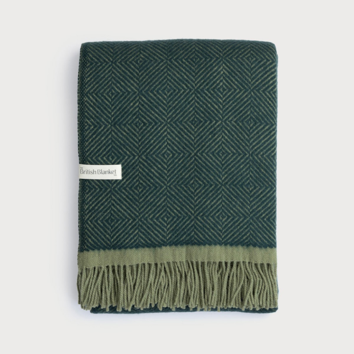 Wildweave Wool Blanket, Juniper and Moss — The British Blanket Company — Petalby