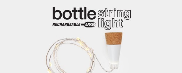 Warm String Light with Cork Fitting — Suck UK — Petalby