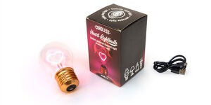 Cordless Heart Filament Bulb — Suck UK — Petalby